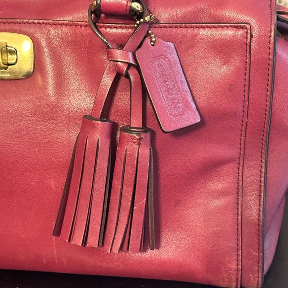 Coach Chelsea Legacy Dark raspberry leather satchel carryall 25359 Shoulder bag - Picture 12 of 12